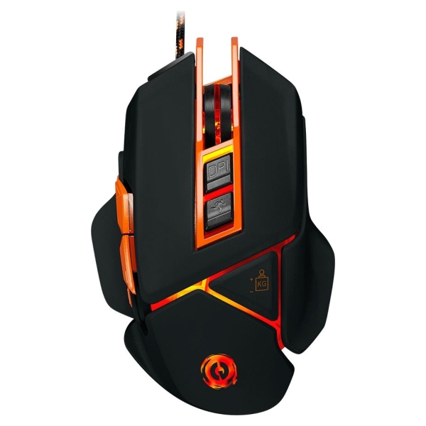 Canyon mouse Hazard GM-6 LED Wired Black Orange