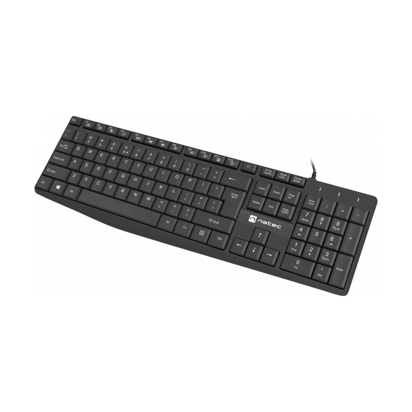 Natec | Keyboard | Nautilus NKL-1950 | Keyboard | Wired | US | Black