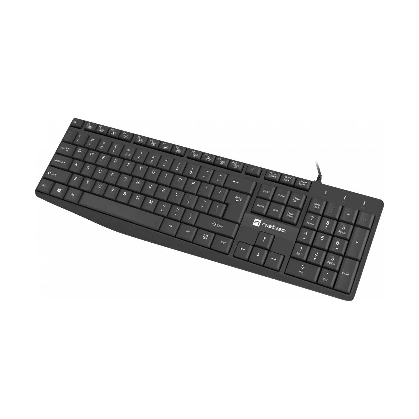 Natec | Keyboard | Nautilus NKL-1950 | Keyboard | Wired | US | Black