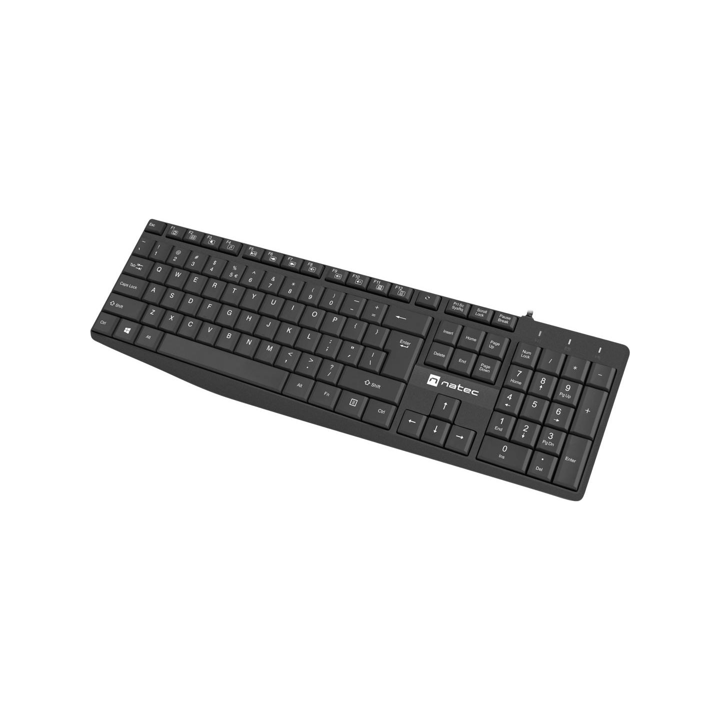 Natec | Keyboard | Nautilus NKL-1950 | Keyboard | Wired | US | Black