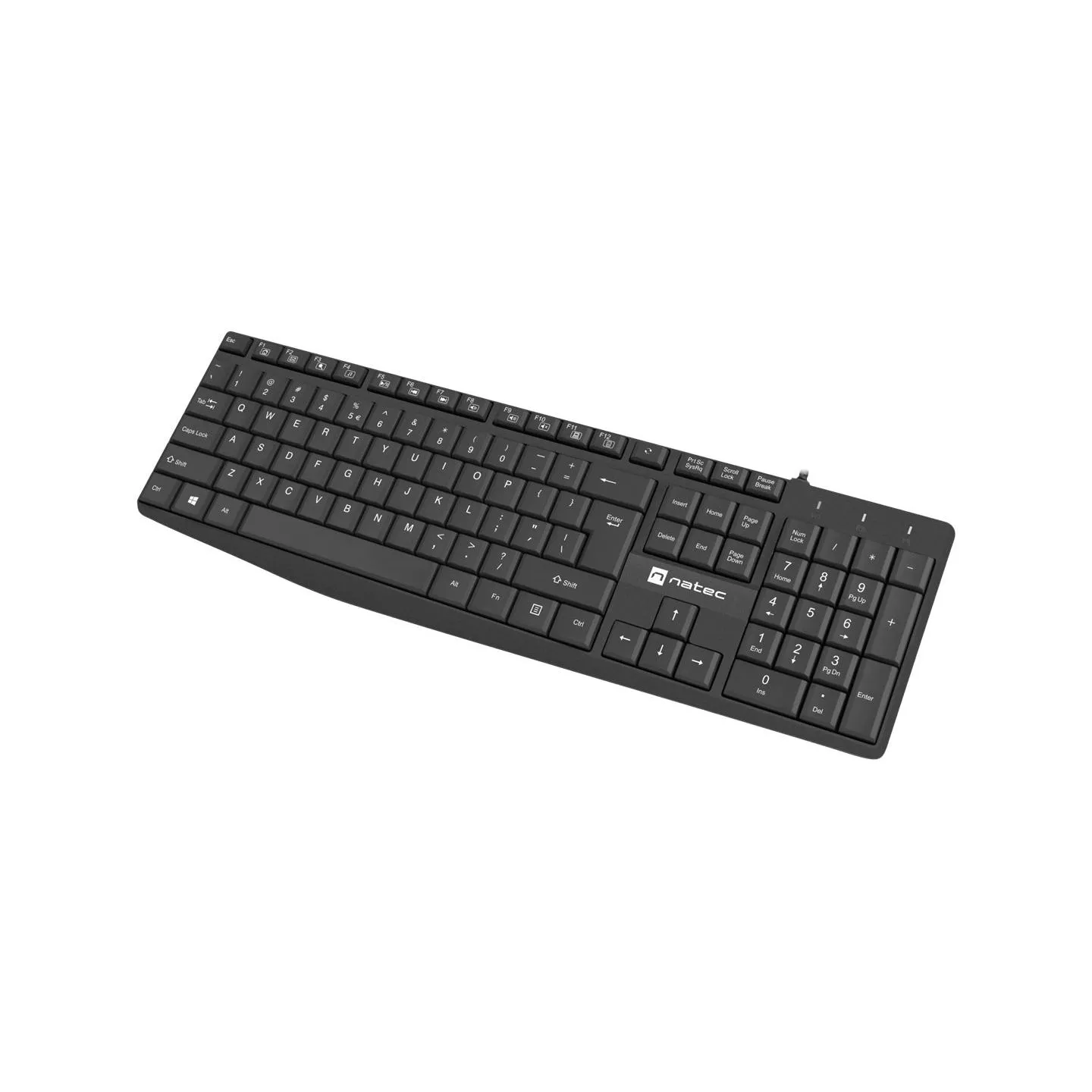 Natec | Keyboard | Nautilus NKL-1950 | Keyboard | Wired | US | Black