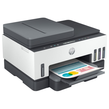 HP Smart Tank 750 AIO All-in-One Printer - A4 Color Ink, Print/Copy/Scan, Auto-Duplex, WiFi, 15ppm, 400-800 pages per month / 6U