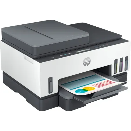 HP Smart Tank 750 AIO All-in-One Printer - A4 Color Ink, Print/Copy/Scan, Auto-Duplex, WiFi, 15ppm, 400-800 pages per month / 6U