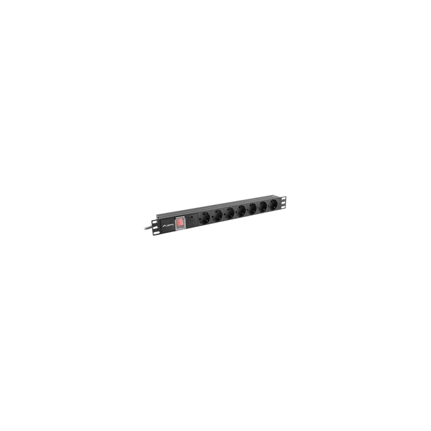 Lanberg Surge protector Rack PDU 19" 1U 10A 7X SCHUKO 2m black C14