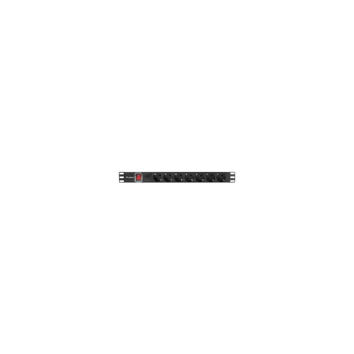 Lanberg Surge protector Rack PDU 19" 1U 10A 7X SCHUKO 2m black C14