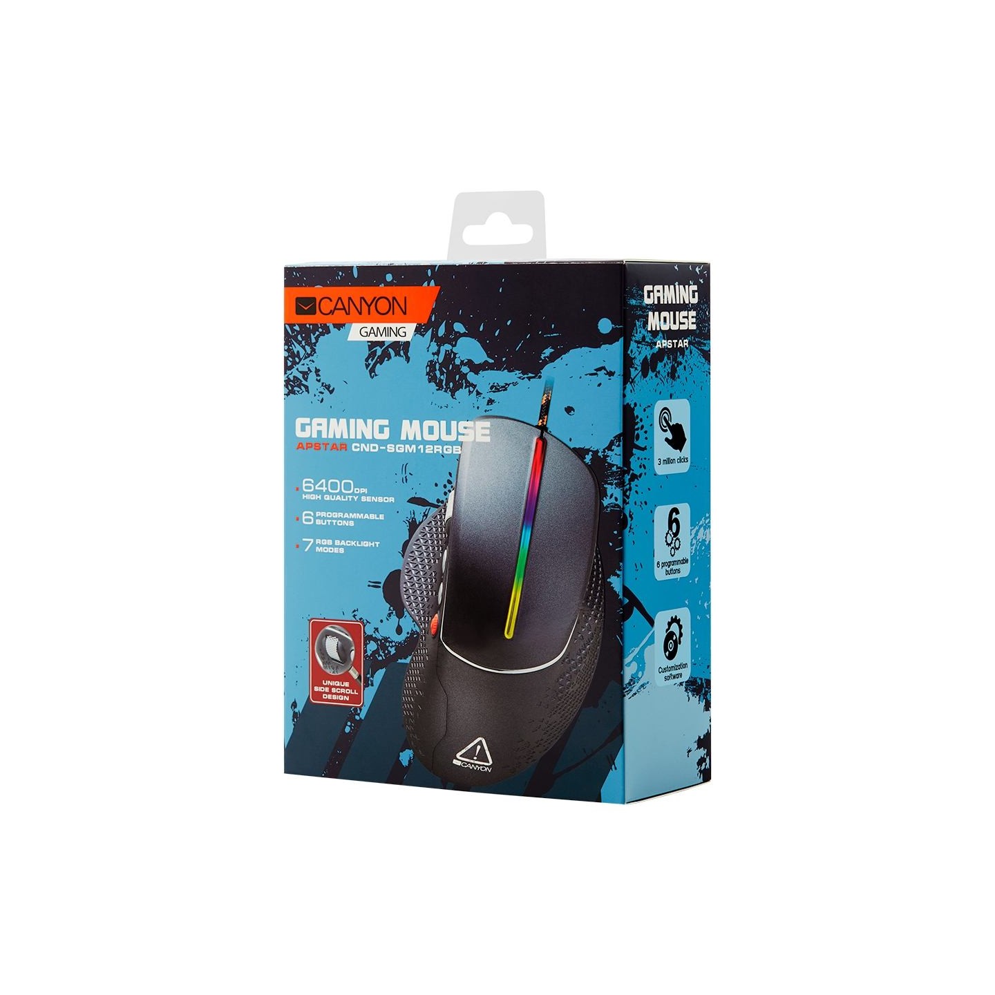 Canyon mouse Apstar GM-12 RGB 6buttons Wired Dark Grey