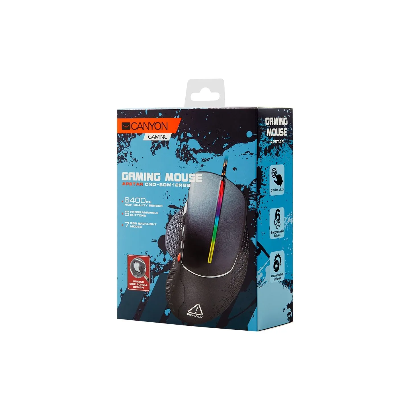 Canyon mouse Apstar GM-12 RGB 6buttons Wired Dark Grey