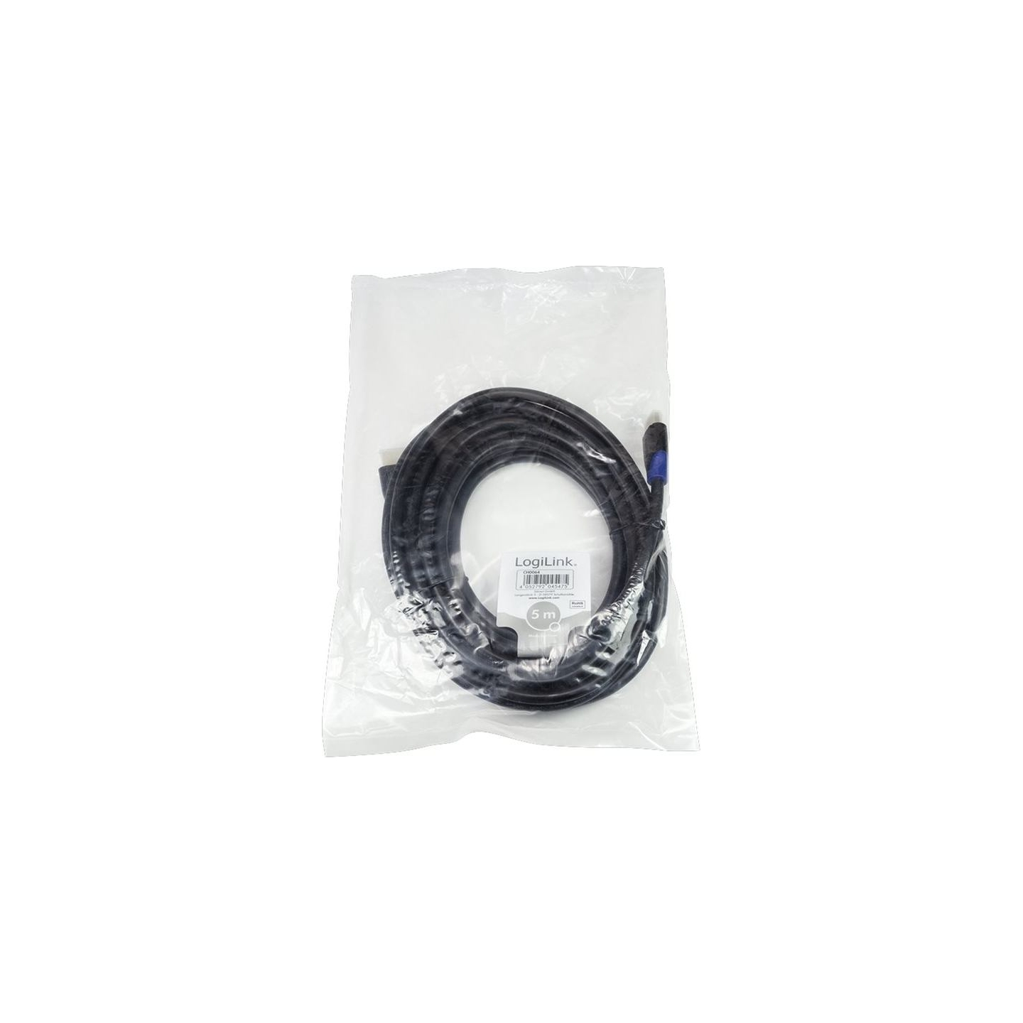Logilink | Cable HDMI High Speed with Ethernet | CH0064 | HDMI Type A Male | HDMI Type A Male | HDMI to HDMI | 5 m