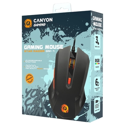 Canyon mouse Star Raider GM-1 RGB 6buttons Wired Black