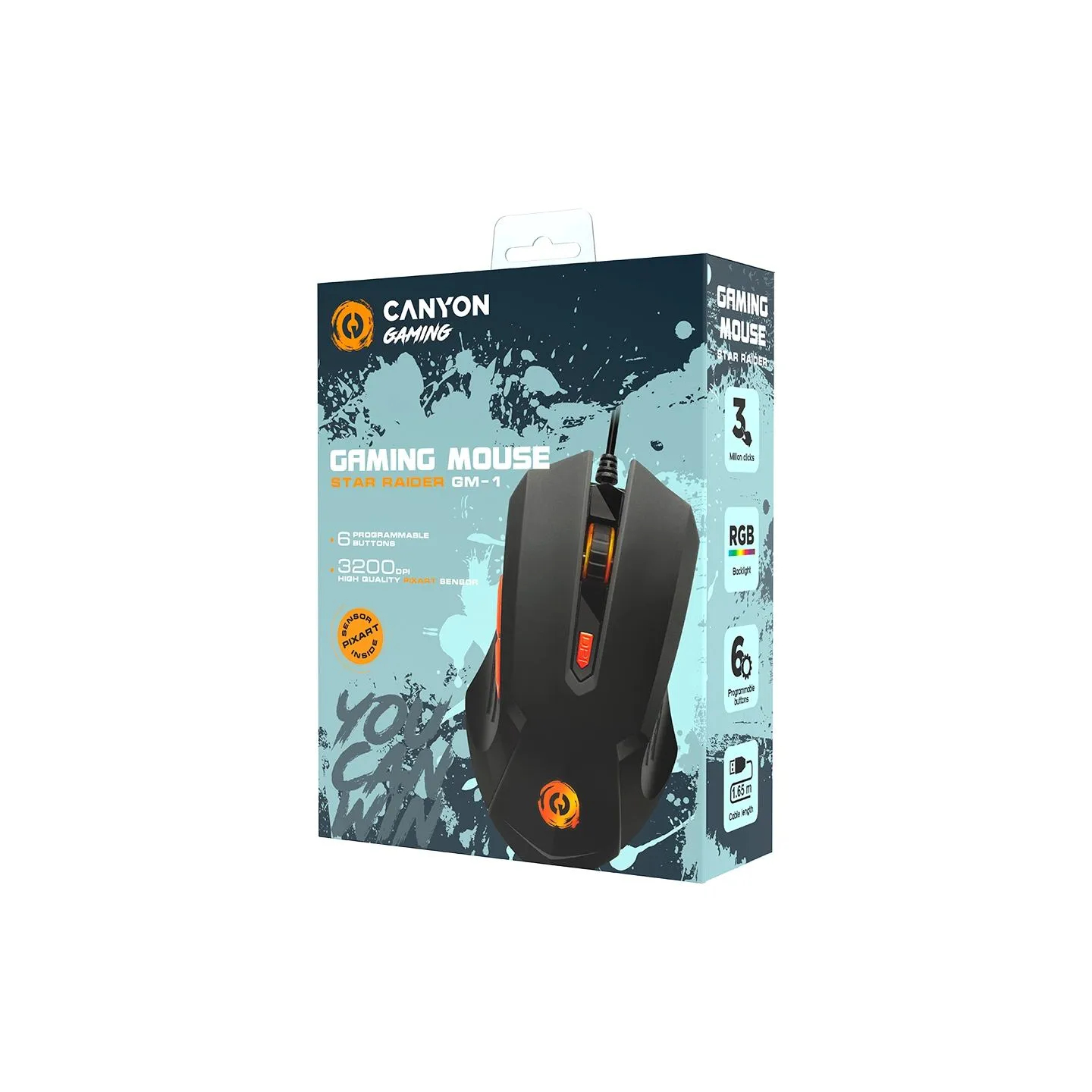 Canyon mouse Star Raider GM-1 RGB 6buttons Wired Black