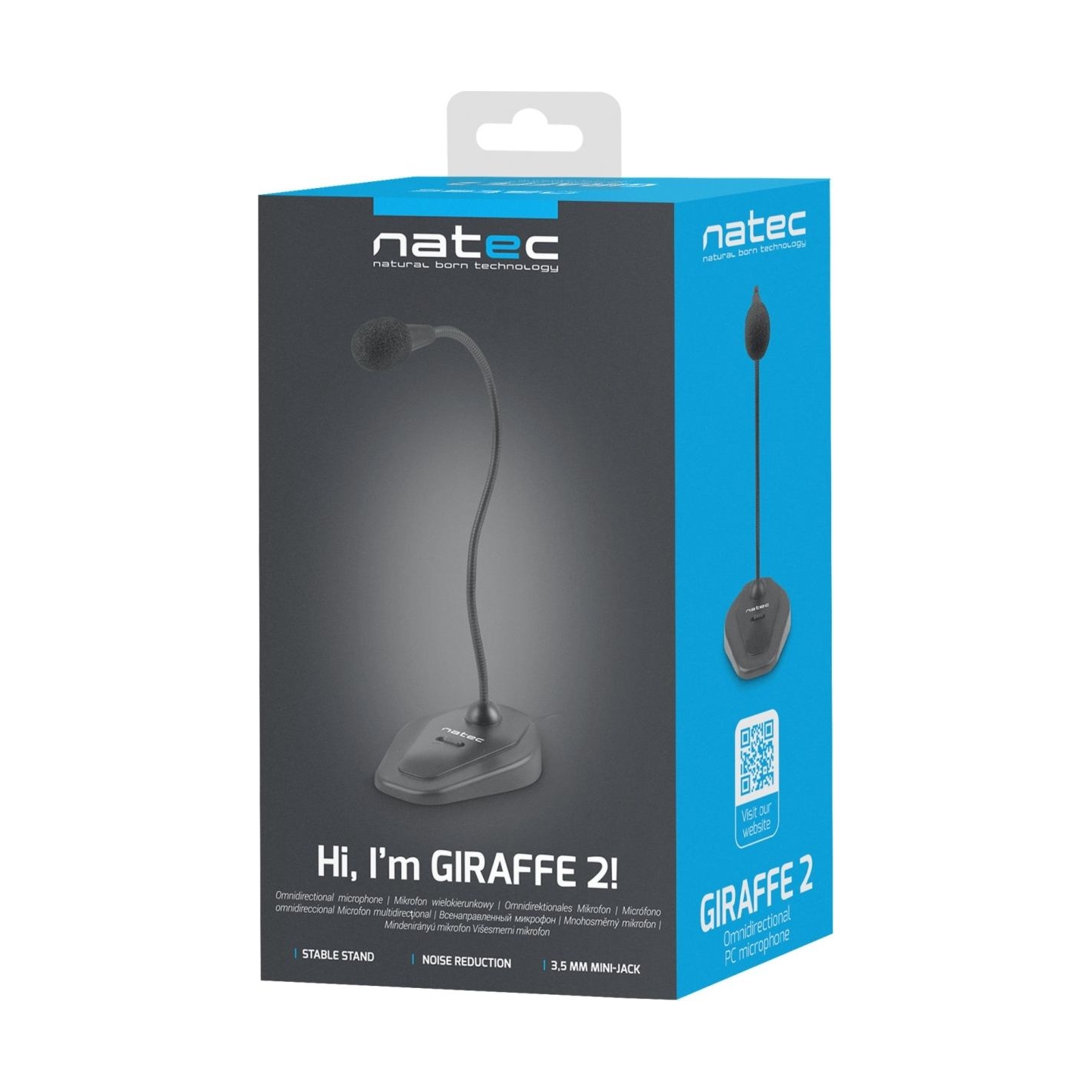Natec | Microphone | NMI-1563 Girafee 2 | Black | Wired