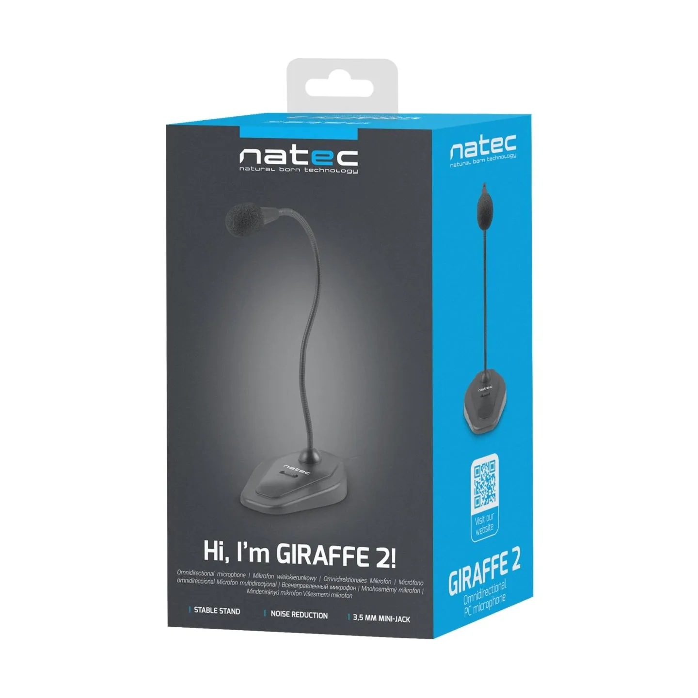 Natec | Microphone | NMI-1563 Girafee 2 | Black | Wired