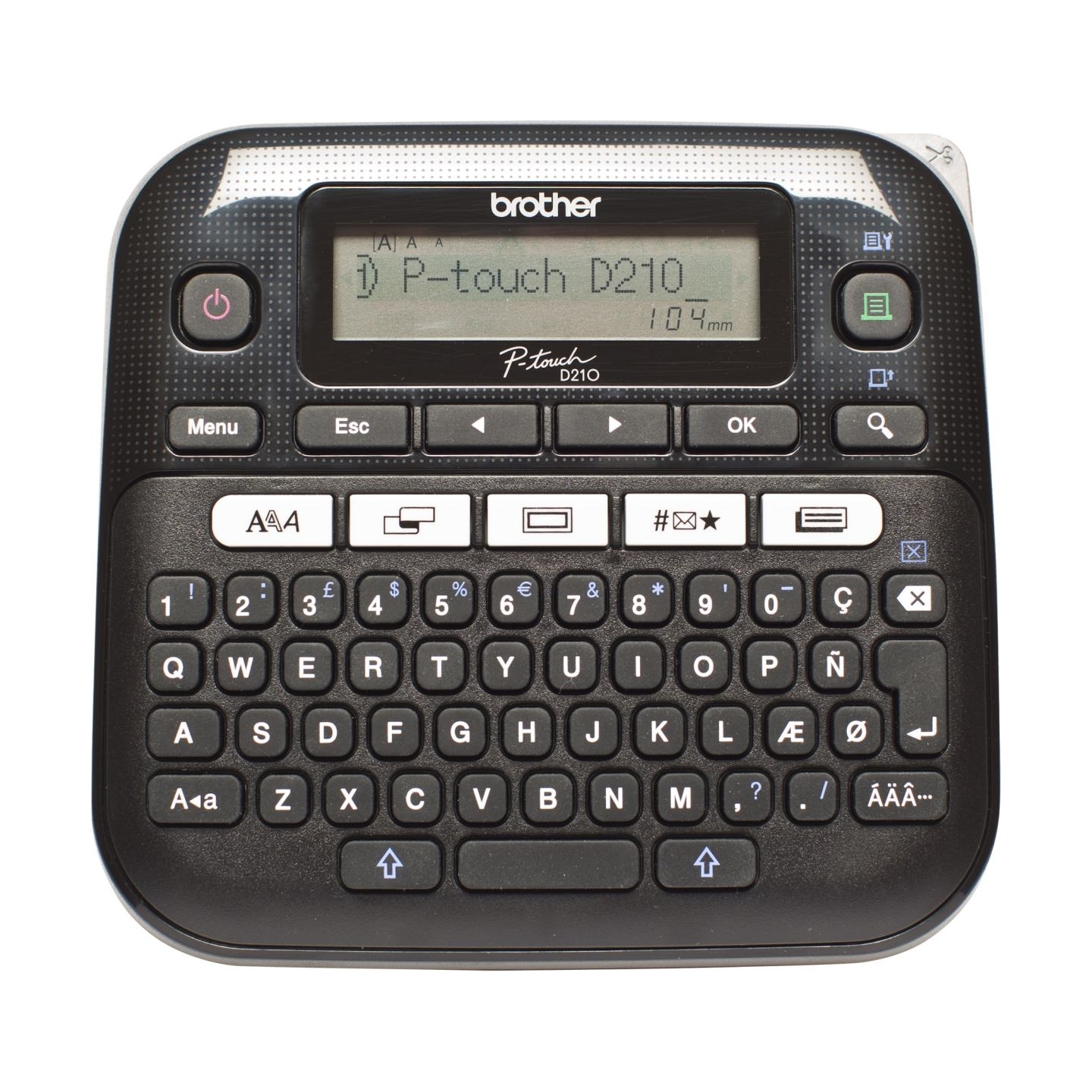 Brother PT-D210VP DESKTOP LABEL THERMO PRINTER, 20MM/SEC + CASE