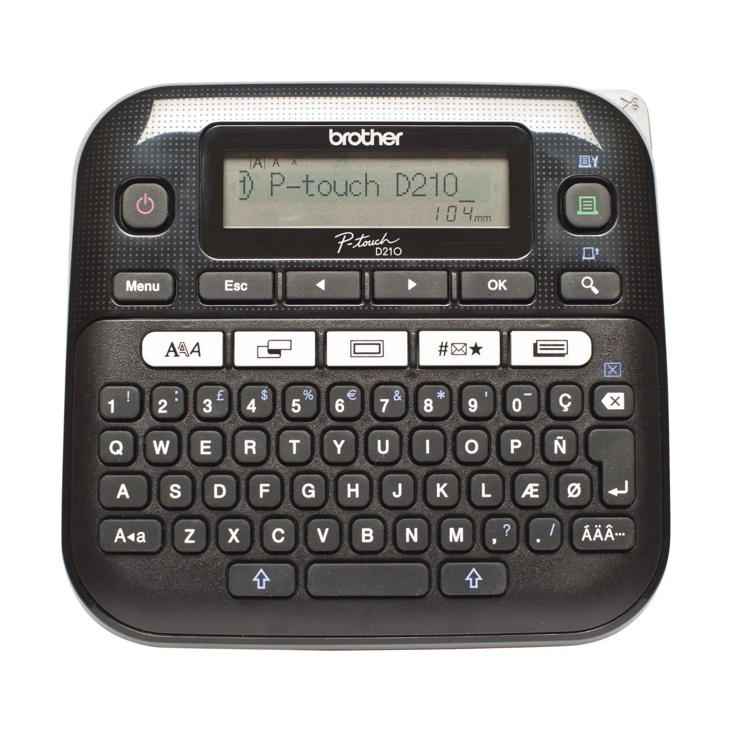 Brother PT-D210VP DESKTOP LABEL THERMO PRINTER, 20MM/SEC + CASE