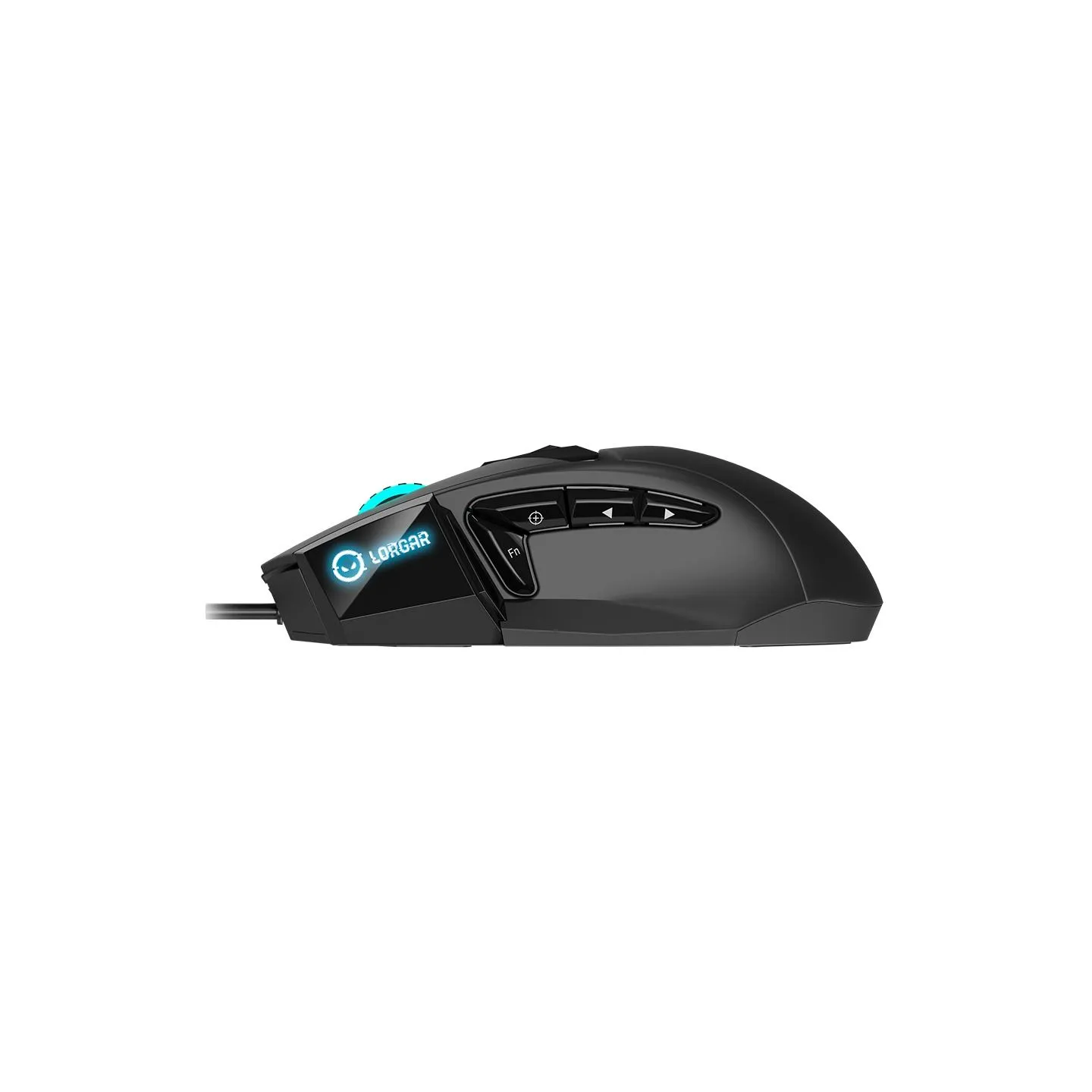 Lorgar Stricter 579, gaming mouse, 9 programmable buttons, Pixart PMW3336 sensor, DPI up to 12 000, 50 million clicks buttons li