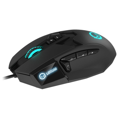 Lorgar Stricter 579, gaming mouse, 9 programmable buttons, Pixart PMW3336 sensor, DPI up to 12 000, 50 million clicks buttons li
