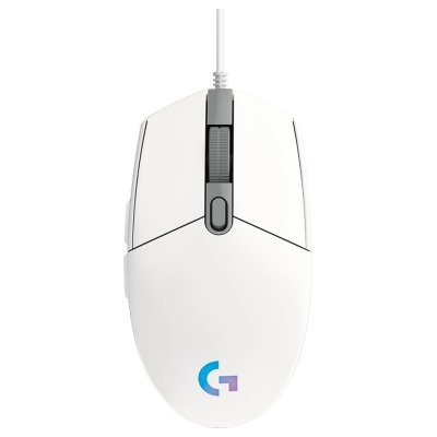 Logitech G102 LIGHTSYNC Corded Gaming Mouse - WHITE - USB - EER