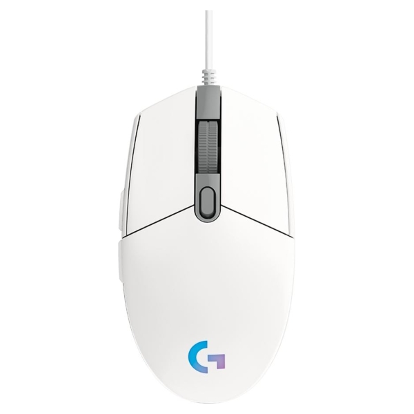 Logitech G102 LIGHTSYNC Corded Gaming Mouse - WHITE - USB - EER