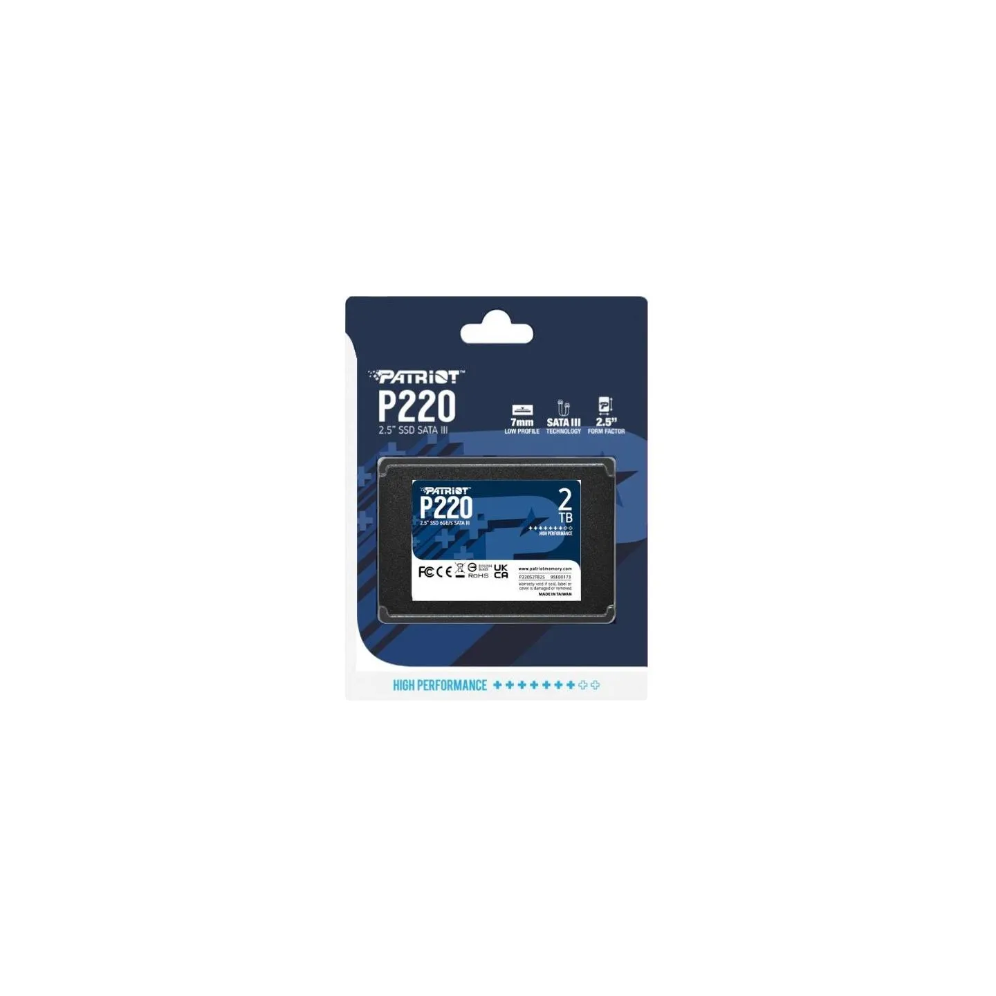 Patriot SSD drive 2TB P220 2.5 inches 550/500MB/s SATA III