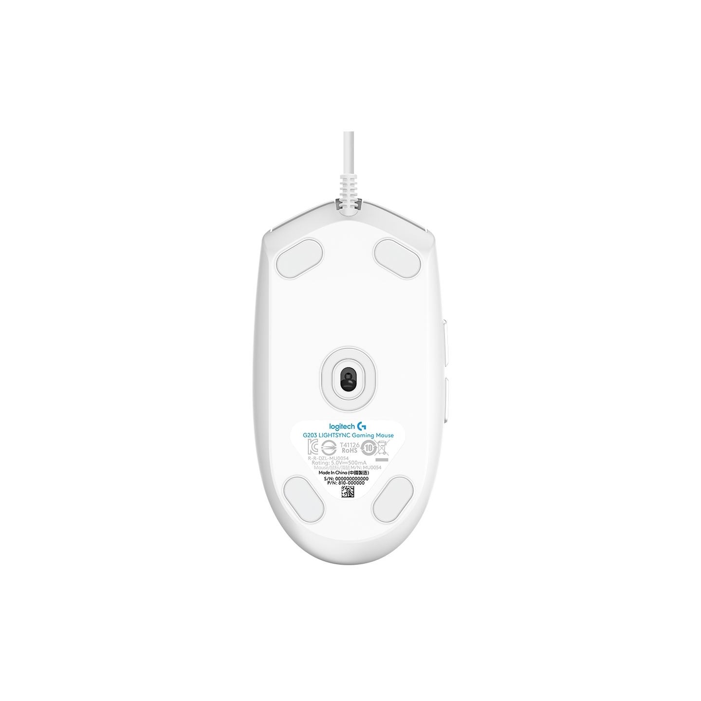 Logitech G102 LIGHTSYNC Corded Gaming Mouse - WHITE - USB - EER