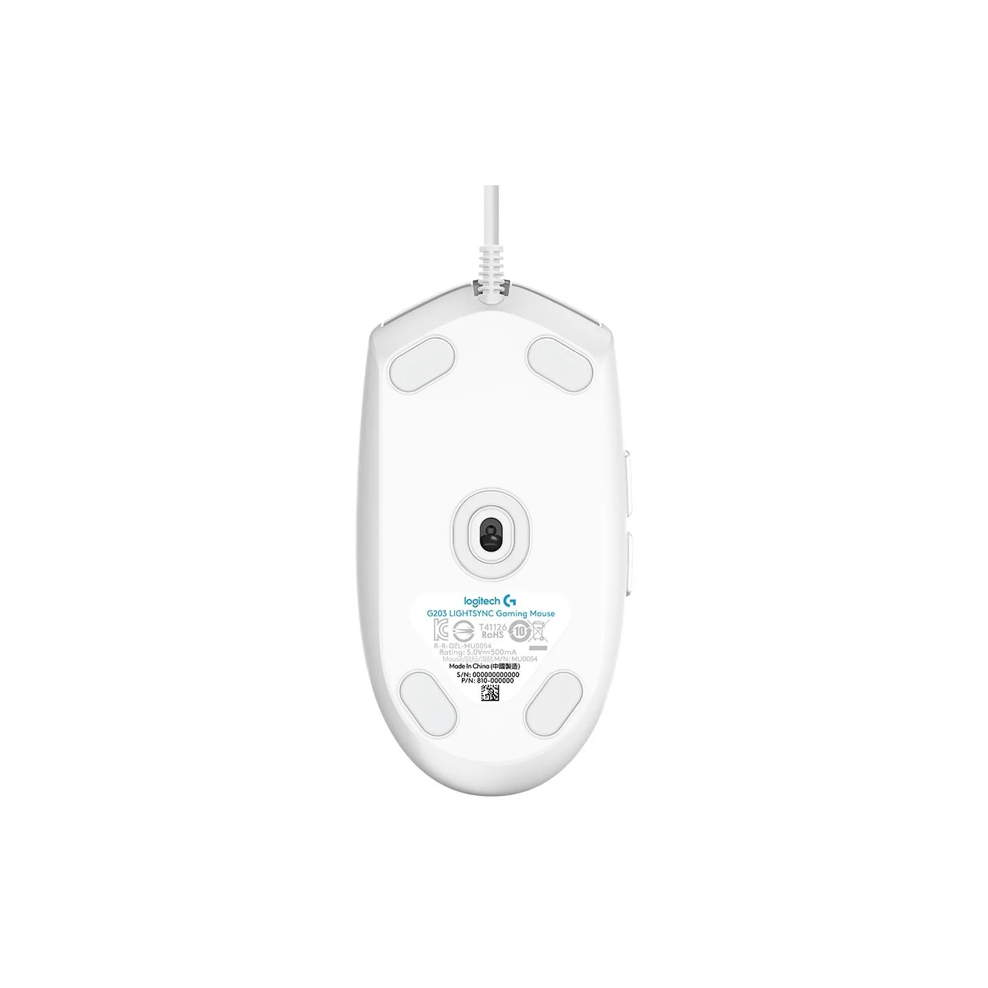 Logitech G102 LIGHTSYNC Corded Gaming Mouse - WHITE - USB - EER
