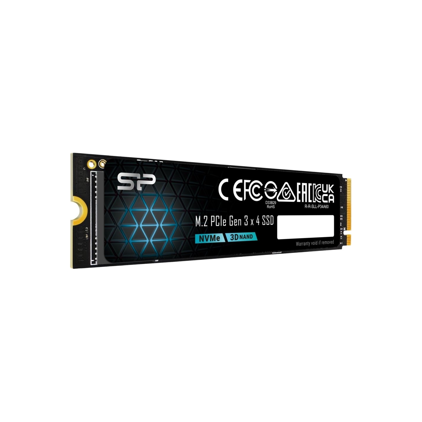 Silicon Power SP P34A60 | 128 GB | Solid-state drive interface M.2 PCIe Gen 3x4 | Read speed 1800 MB/s | Write speed 600 MB/s