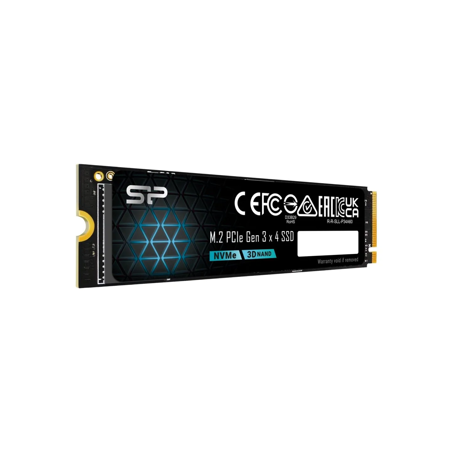 Silicon Power SP P34A60 | 128 GB | Solid-state drive interface M.2 PCIe Gen 3x4 | Read speed 1800 MB/s | Write speed 600 MB/s