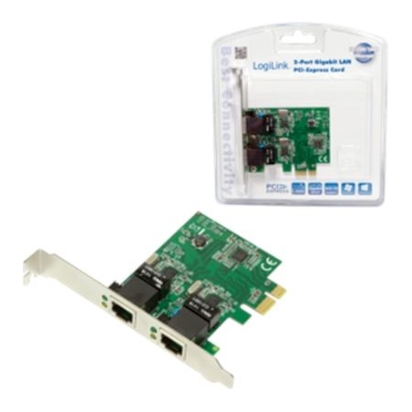 Logilink PC0075, 2-port Gigabit PCI Express network card | Logilink | 2 x Gigabit Lan (RJ 45) | PCIe
