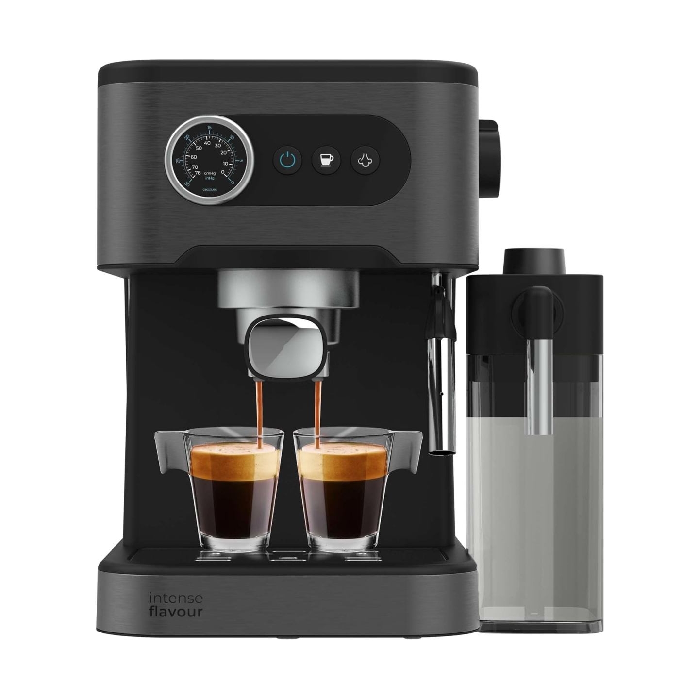 Cecotec Coffee machine | Power Espresso 20 Pro Latte | Pump pressure 20 bar | Built-in milk frother | Semi-automatic | Black | 1