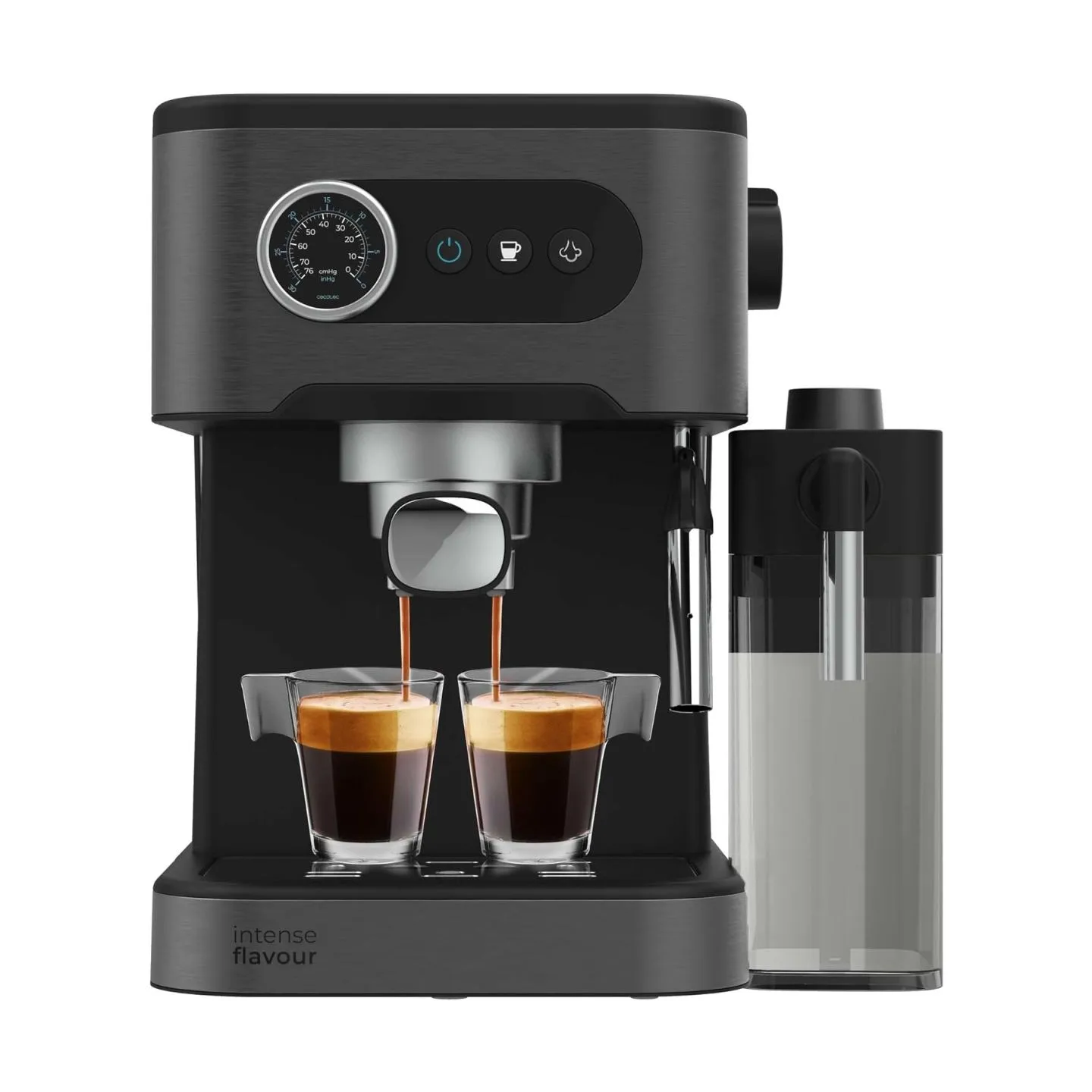 Cecotec Coffee machine | Power Espresso 20 Pro Latte | Pump pressure 20 bar | Built-in milk frother | Semi-automatic | Black | 1