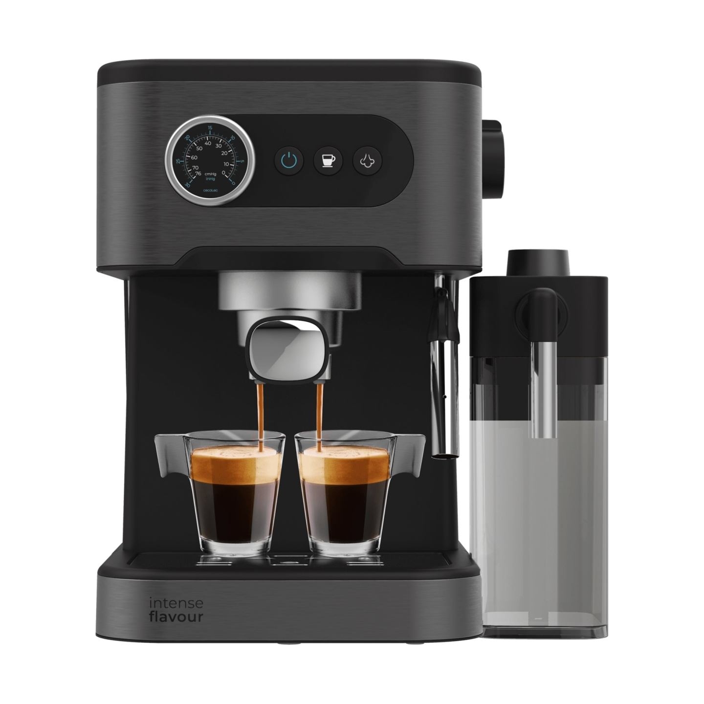 Cecotec Coffee machine | Power Espresso 20 Pro Latte | Pump pressure 20 bar | Built-in milk frother | Semi-automatic | Black | 1
