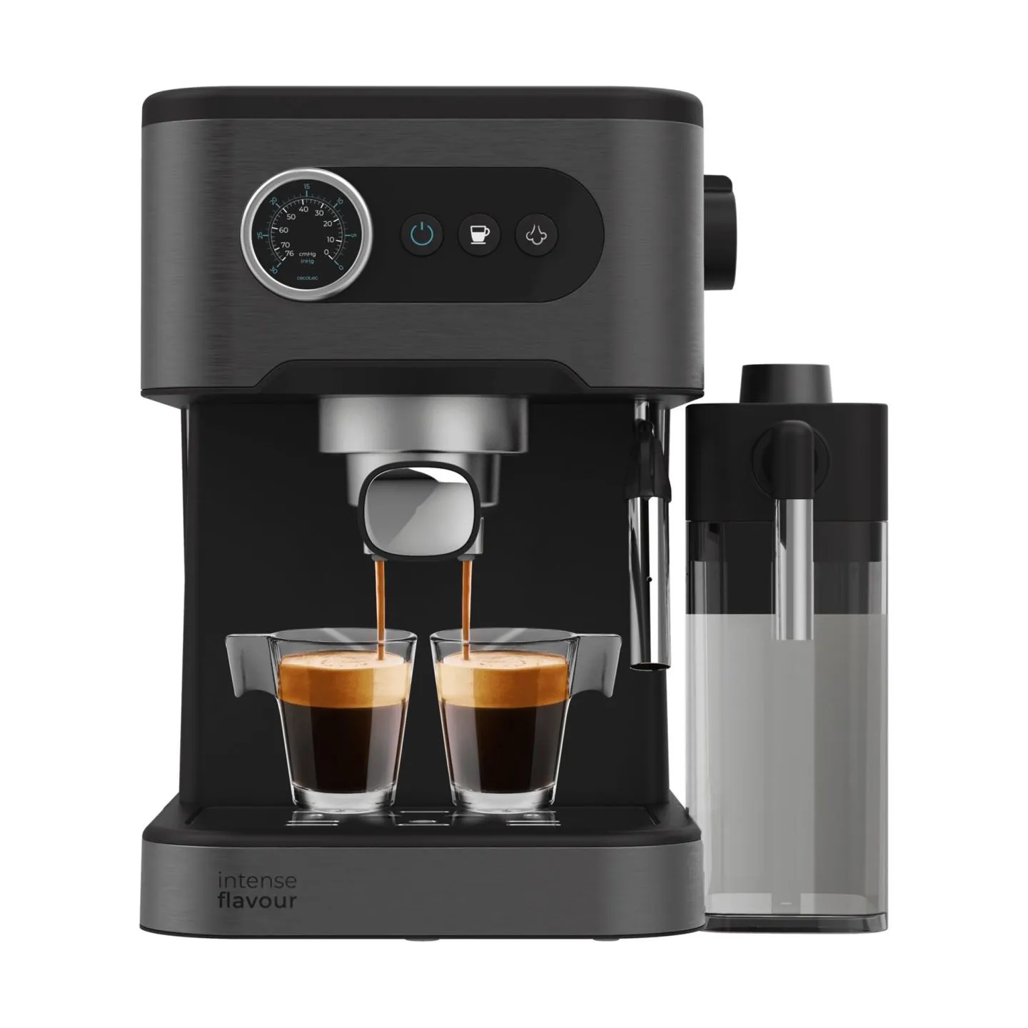 Cecotec Coffee machine | Power Espresso 20 Pro Latte | Pump pressure 20 bar | Built-in milk frother | Semi-automatic | Black | 1