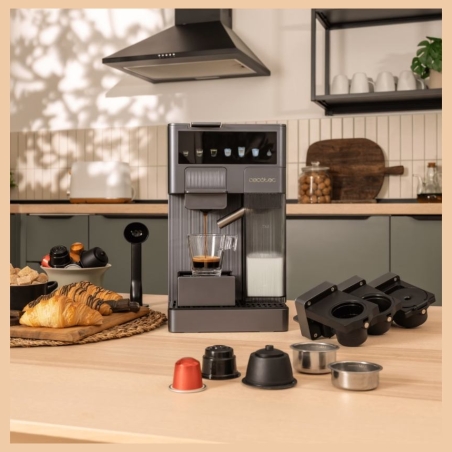 Cecotec Coffee machine | FreeStyle Latte T | Pump pressure 20 bar | Built-in milk frother | Automatic | Grey | 1350 W