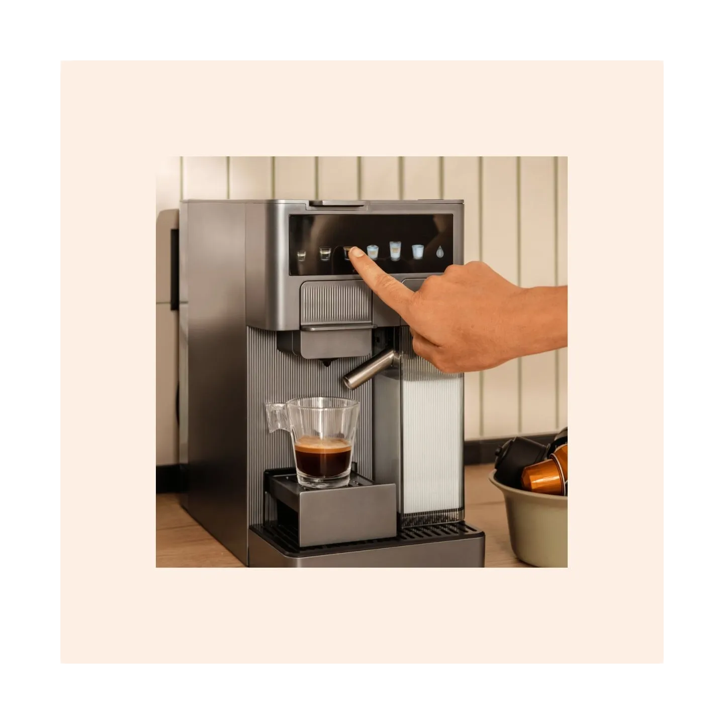 Cecotec Coffee machine | FreeStyle Latte T | Pump pressure 20 bar | Built-in milk frother | Automatic | Grey | 1350 W