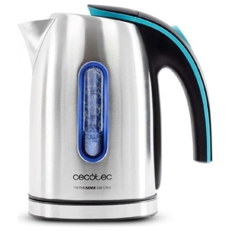 Cecotec Kettle | ThermoSense 220 Steel | Electric | 1630 W | 1.2 L | Stainless Steel | 360° rotational base | Stainless Steel