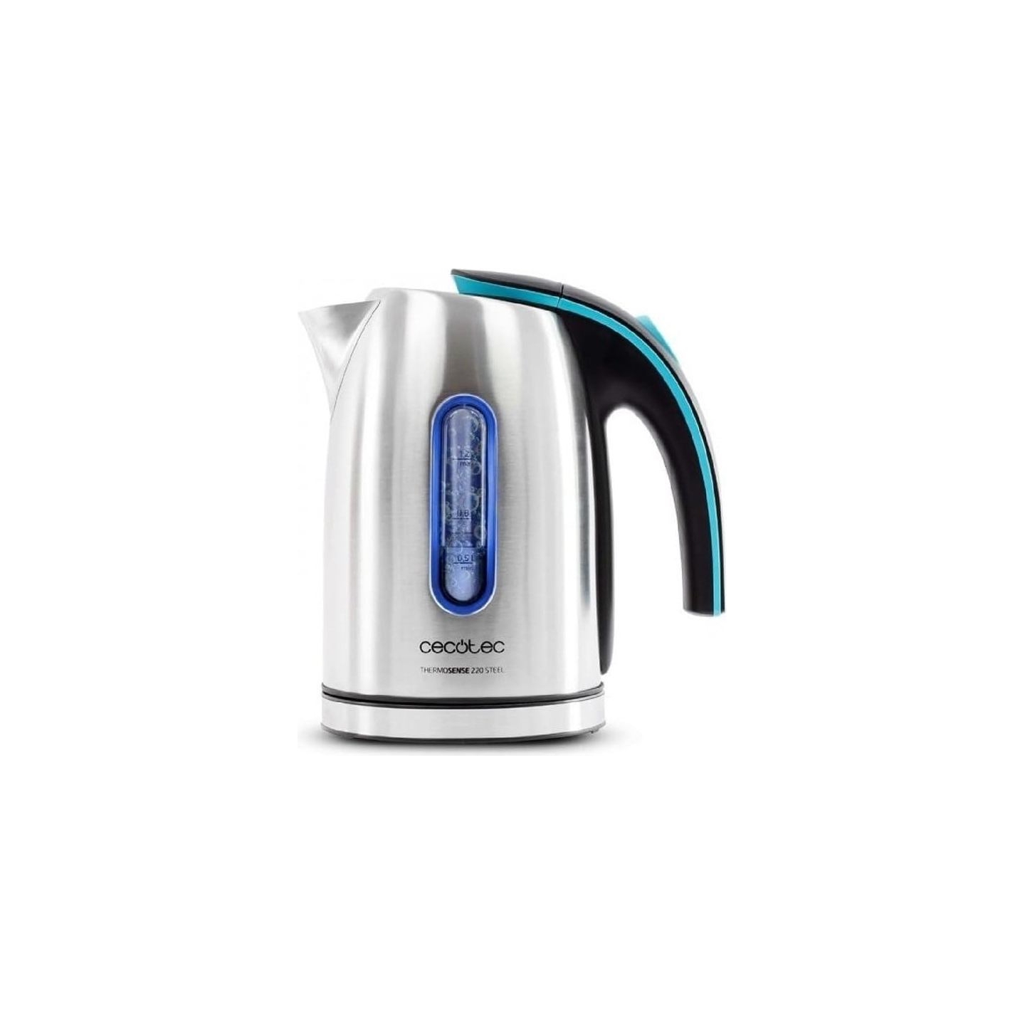 Cecotec Kettle | ThermoSense 220 Steel | Electric | 1630 W | 1.2 L | Stainless Steel | 360° rotational base | Stainless Steel