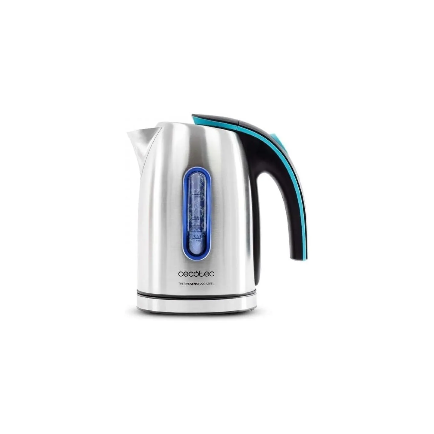 Cecotec Kettle | ThermoSense 220 Steel | Electric | 1630 W | 1.2 L | Stainless Steel | 360° rotational base | Stainless Steel