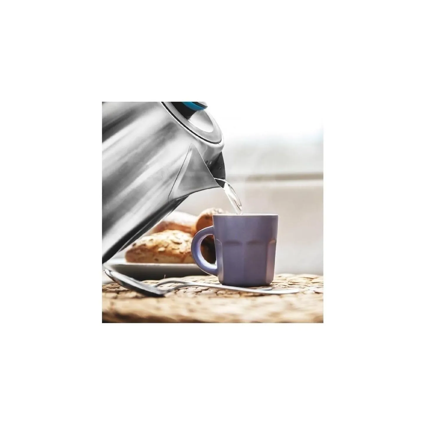 Cecotec Kettle | ThermoSense 220 Steel | Electric | 1630 W | 1.2 L | Stainless Steel | 360° rotational base | Stainless Steel