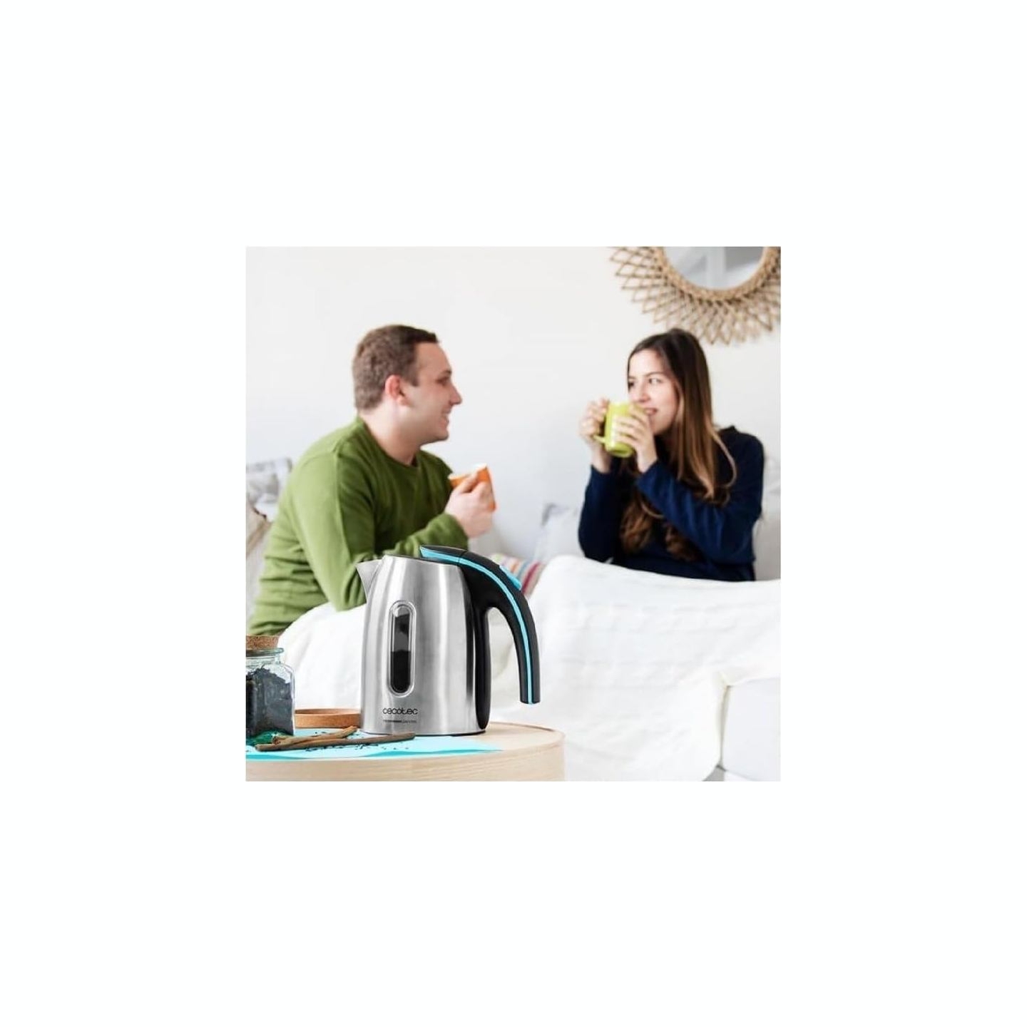 Cecotec Kettle | ThermoSense 220 Steel | Electric | 1630 W | 1.2 L | Stainless Steel | 360° rotational base | Stainless Steel