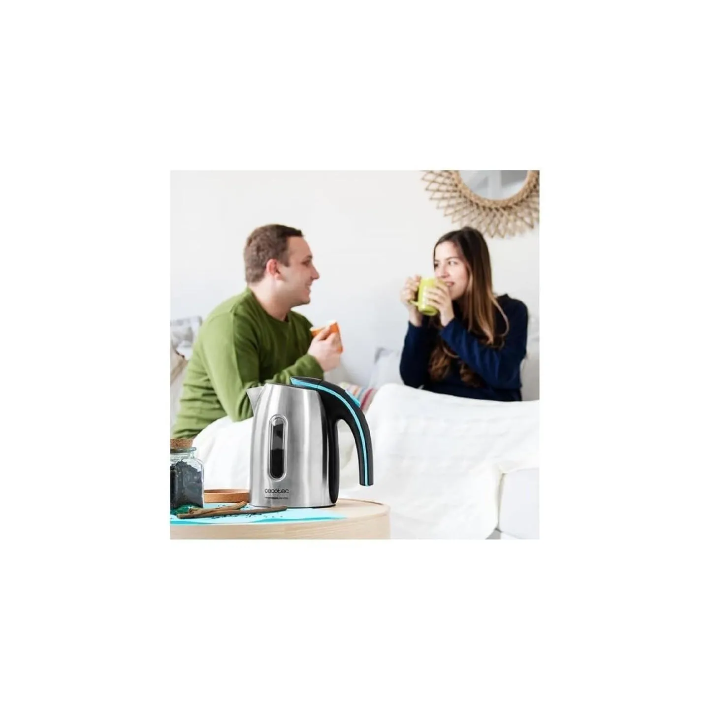 Cecotec Kettle | ThermoSense 220 Steel | Electric | 1630 W | 1.2 L | Stainless Steel | 360° rotational base | Stainless Steel