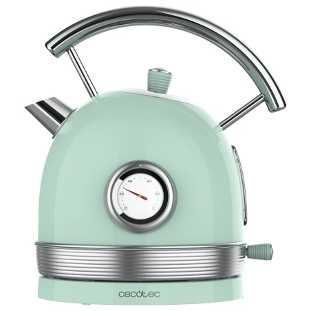 Cecotec Kettle | ThermoSense 420 Vintage | 2200 W | Electric | 1.8 L | Stainless steel | 360° rotational base | Light Green