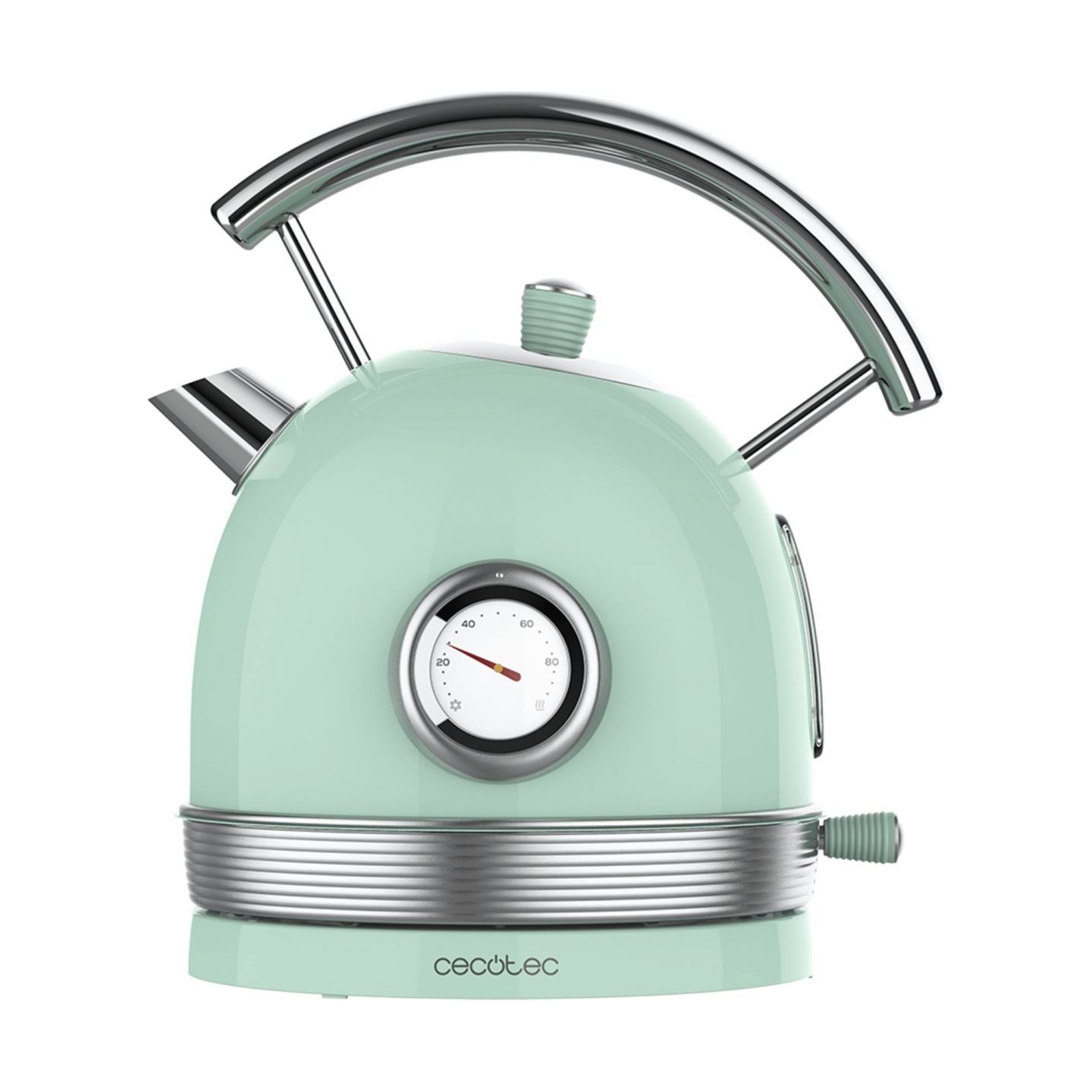 Cecotec Kettle | ThermoSense 420 Vintage | 2200 W | Electric | 1.8 L | Stainless steel | 360° rotational base | Light Green