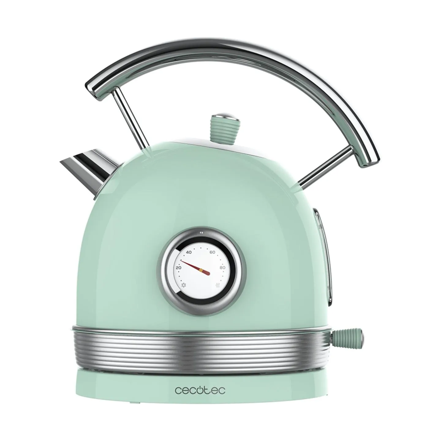 Cecotec Kettle | ThermoSense 420 Vintage | 2200 W | Electric | 1.8 L | Stainless steel | 360° rotational base | Light Green