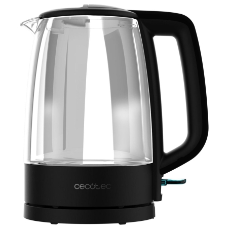 Cecotec Kettle | ThermoSense 320 Clear | 2200 W | Electric | 1.7 L | Glass | 360° rotational base | Black/Transparent