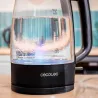 Cecotec Kettle | ThermoSense 320 Clear | 2200 W | Electric | 1.7 L | Glass | 360° rotational base | Black/Transparent