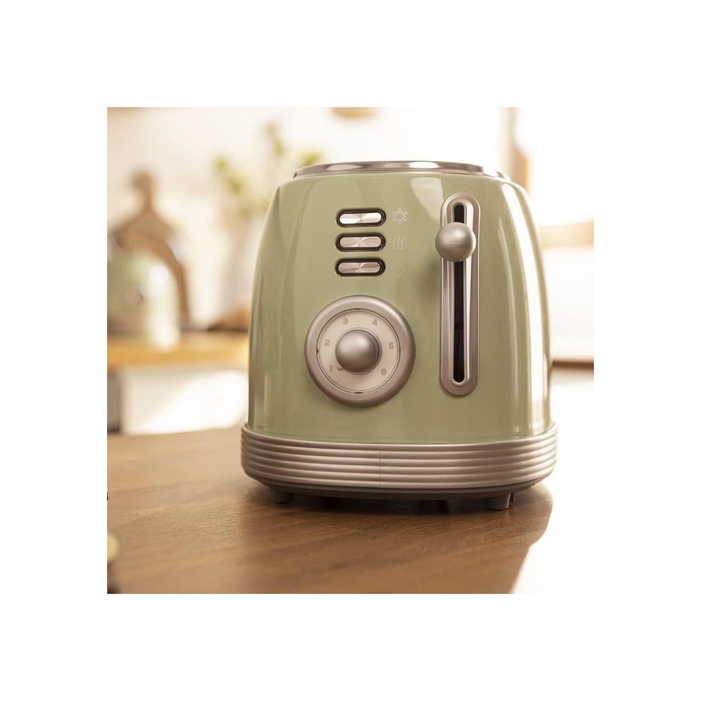 Cecotec Toaster | Toast&Taste 800 Vintage | Power 850 W | Number of slots 2 | Housing material Stainless steel | Light Green