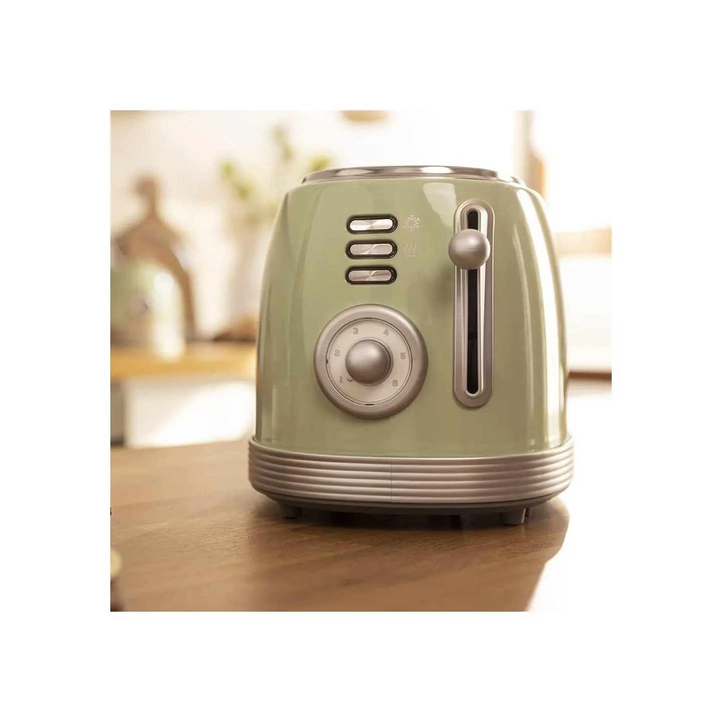 Cecotec Toaster | Toast&Taste 800 Vintage | Power 850 W | Number of slots 2 | Housing material Stainless steel | Light Green