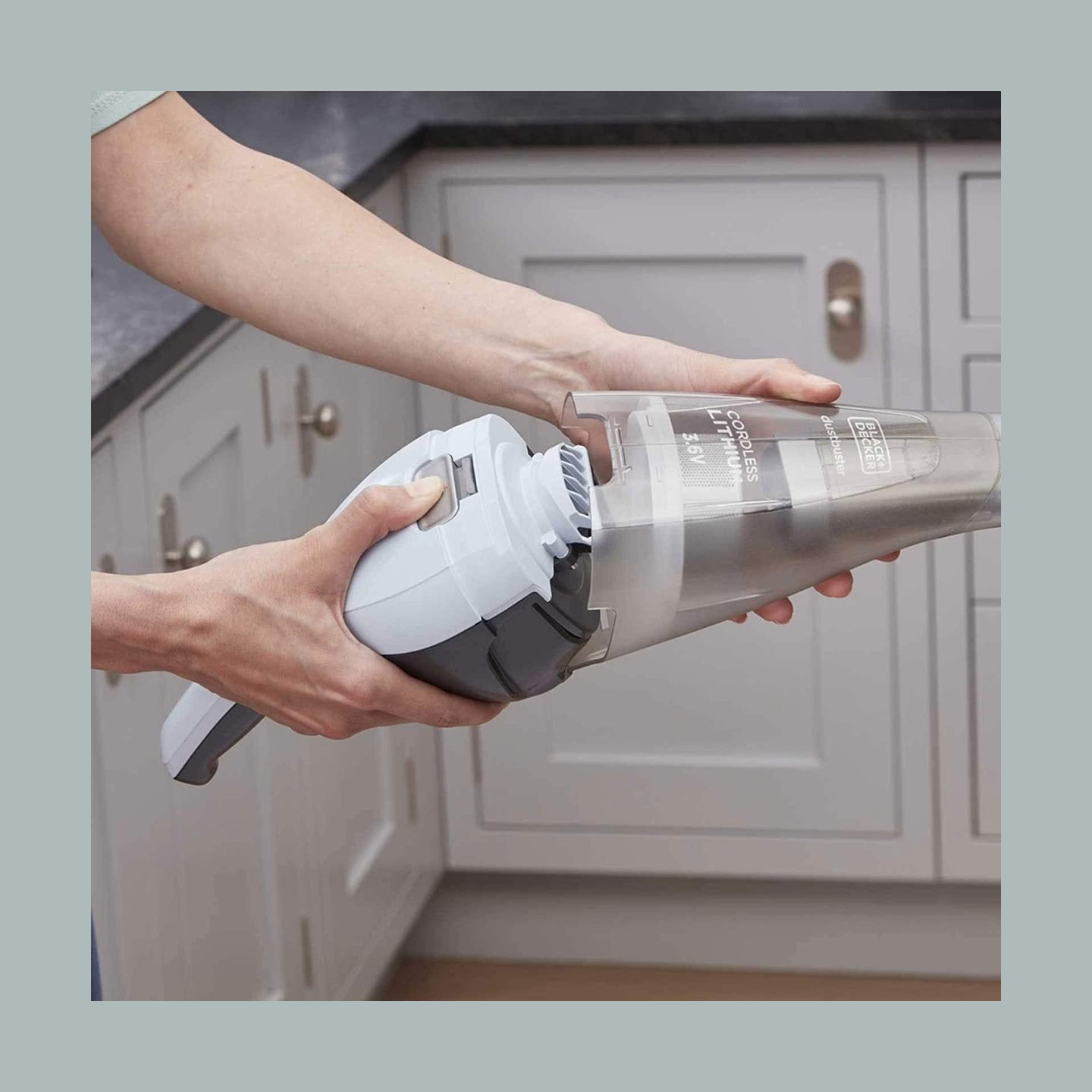 Black & Decker Vacuum Cleaner | NVC215W-QW | Cordless operating | 7.2 V | Blue/Gray | Operating time (max) 10 min