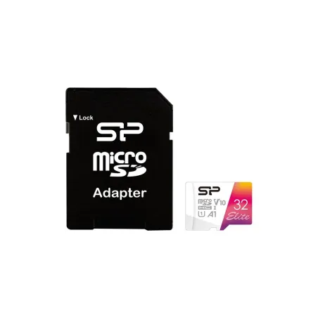 Silicon Power | microSDHC UHS-I Memory Card | Elite | 32 GB | microSDHC/SDXC | Flash memory class 10