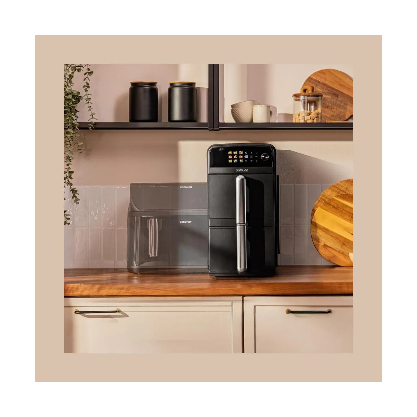 Cecotec Double hot air fryer | Cecofry DuoLevel 10000 | Power 2400 W | Capacity 10 L | Black